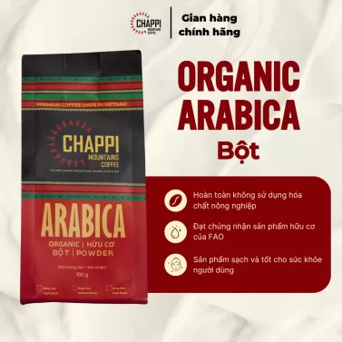 CÀ PHÊ HẠT ARABICA HỮU CƠ ORGANIC (Hữu cơ đã được kiểm nghiệm)